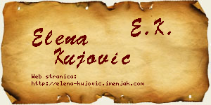 Elena Kujović vizit kartica